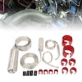 thumbnail image 3 of Radiator Hose Sleeving Kit Stainless Steel Dress Up Hose Cover Kit Universal Radiator Hose Sleeving Set Extreme Heat Resistant for Vehicle, 3 of 7