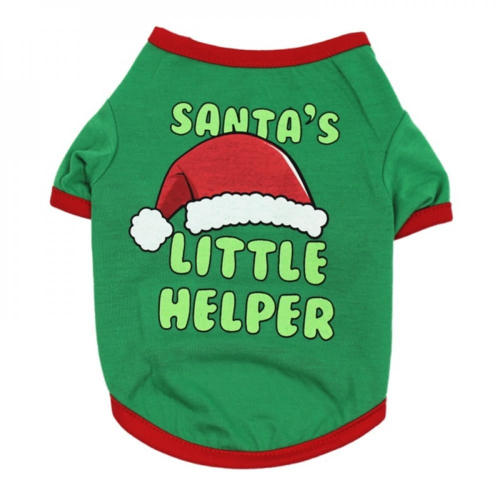 Sonbest Christmas Dog Clothes Soft Cotton Pet Tshirt For Small Medium