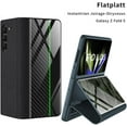 thumbnail image 2 of case for Galaxy Z Fold 5 Case with Kickstand - Luxury Fold Plating Glass Crystal Hybrid Leather All-Inclusive Cover with Hinge Protection for Samsung Galaxy Z Fold 5 Case, Stitching Green, 2 of 7