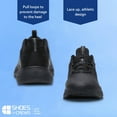 thumbnail image 4 of Shoes for Crews Crossing, Men's Slip Resistant Work Shoes, Healthcare and Food Service Sneakers, Water Resistant, Black, Size 14 Wide, 4 of 5
