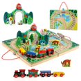 thumbnail image 1 of Train Set Joqutoys de madera para llevar, ferrocarril, 18 piezas, 1 of 9