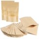 thumbnail image 1 of 50 piezas de bolsas de papel Kraft Bolsas de pie con autosellado Bolsas de pie con cierre de cremallera Kraft con ventana 5.5x3.5 pulgadas-hyj, 1 of 2