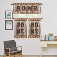 thumbnail image 4 of Kitchen Window Curtains Valance and Tier Set, Vintage Western Star Home Rod Pocket Tier Curtain Valance Set, Rustic Brown Wood Board Light Filtering Cafe Curtains for Bedroom Living Room, 4 of 9