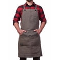 thumbnail image 1 of Hudson Durable Goods - Heavy Duty Waxed Canvas Work Apron - Grey, 1 of 4