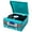 Turquoise, variant on Victor Vintage 7-in-1 Turntable Music Center with Built-in Speakers, Bluetooth, Radio, USB, Turquoise