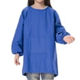 thumbnail image 3 of Toptie Cotton Kids Smock Apron for Hair Grooming Painting Cooking with Front Pocket & Long Sleeve, for Age 1-9 years-Royal Blue-M, 3 of 6