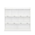 thumbnail image 5 of PORKISS 3 Tier Bookshelf, Wooden Bookcase with 10 Cube Storage Organizer, Freestanding Open Bookshelf for Bedroom, Living Room, Office, White, 5 of 9
