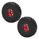 thumbnail image 1 of 2Pcs 1.9 Inch Metal Wheel Rims and Rubber Tires for Axial SCX10 1/10 RC Crawler Car, Red and Black, 1 of 4