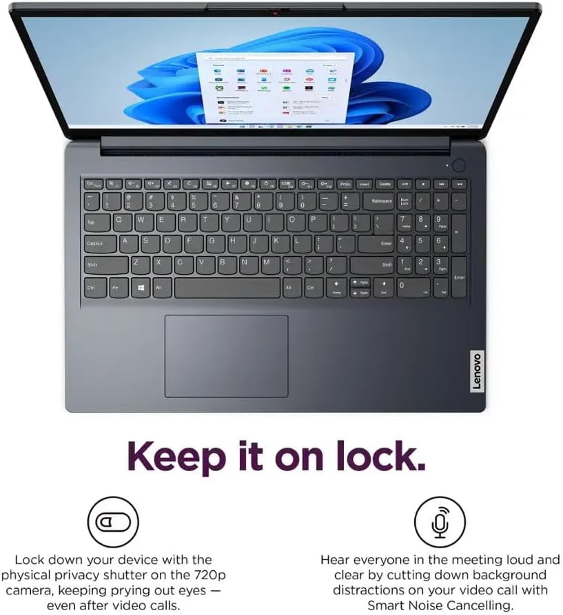 Lenovo Ideapad 1 15.6" HD Laptop, Intel Celeron N4500, 4GB DDR4, 128GB eMMC, W11HS, 1 Year Office 365, Abyss Blue, 82LX00D3US