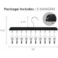 thumbnail image 2 of Hat Rack, Closet Organizer and Storage for Baseball Caps,Set of 2 with 10 Adjustable Stainless Steel Clips, Fits All Caps, Black, 2 of 6