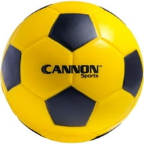 Cannon Sports Yellow & Black Foam Soccer Ball - 7.5-inch Diameter Medium Bounce - Ideal Training & Practice Ball for Beginners - Soft, Safe for Indoor/Outdoor Play