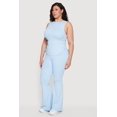 thumbnail image 3 of Women's Plus Size Side Ruched Crew Neck Tank Top, 3 of 4