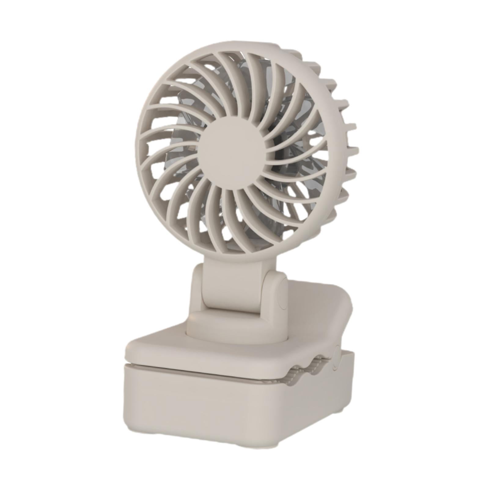 Fancyes Clip on Fan Mini Personnel Desk Fan Light Multi -use -use -summer Gifts for Office Kitchens -wandercamping -Camping -cycling Cycling Apricot