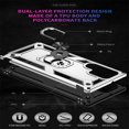 thumbnail image 6 of SaniMore Tri-layer Case for Samsung Galaxy S22 Ultra 6.8", 360° Rotating Holder/Kickstand Rugged PC Back + TPU Bumper Magnetic Car Mount Anti-fingerprint Anti-fall Heavy Duty Protective Case,Silver, 6 of 8