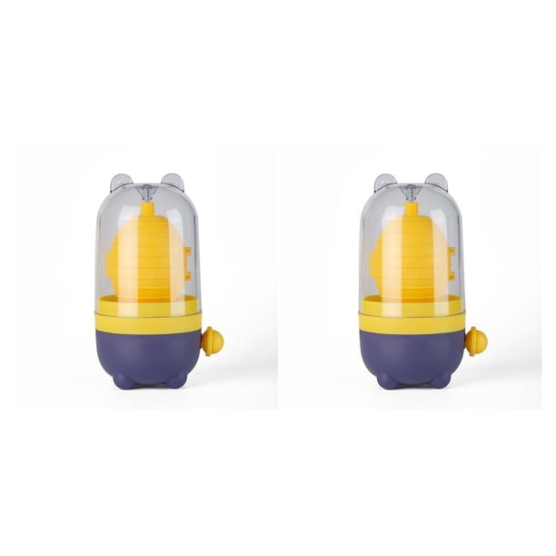 Naiovety Batidor mezclador de yema de huevo, batidora agitadora manual, extractor lavable, mezclador interior, Scrambler, accesorios de cocina Amarillo 2piezas