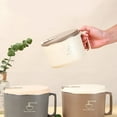 thumbnail image 4 of 1pc Ramen Bowl With Lid Stainless Steel Plastics Withstand High Temperatures Rough Handling With Handle Without Scalding Hands E, 4 of 8