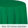 thumbnail image 4 of 12/Case Bulk Emerald Green Round Plastic 82 inch Table Covers, 4 of 6