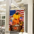 thumbnail image 4 of Fall Thanksgiving Pumpkin Small Decorative Garden Flag, Autumn Maple Leaves Yard Outside Decorations, Patriotic American Farmhouse Burlap Outdoor Decor Double Sided 12.5 x 18, 4 of 6