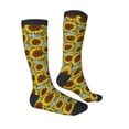 thumbnail image 4 of Lsque Sunflowers Printed Crew Socks Men's Women's LightWeight Thin Casual Calf Socks ,Knee High Socks,Cotton Socks, 4 of 9