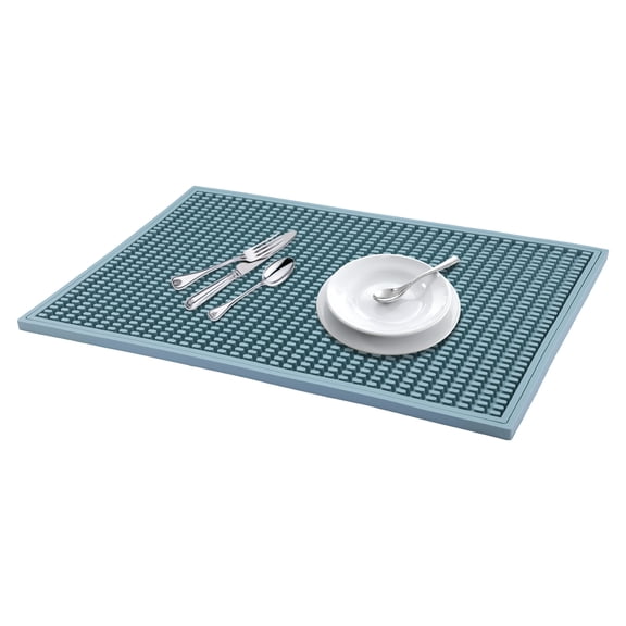 Unique Bargains Heat Resistant Silicone Mat for Kitchen Counter Green