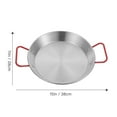 thumbnail image 3 of Shisuyan Stainless Steel Frying Pan Practical Fried Chicken Spaghetti Pan Kitchen Gadget for Home Restaurant (28cm), 3 of 8