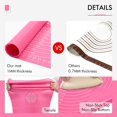 thumbnail image 4 of Silicone Baking Mat for Pastry Rolling with Measurements, Liner Heat Resistance Table Placemat Pad Pastry Board, Reusable Non-Stick Silicone Baking Mat for Housewife, Cooking Enthusiasts (Pink), 4 of 7