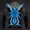 thumbnail image 4 of Halloween Spider Cosplay Costume Long Sleeve T-Shirts Crewneck Graphic Pullover Gym Shirt Blue 2XL, 4 of 5