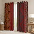 thumbnail image 2 of Homewish Red Brown Aztec Black Out Curtains for Adult, Hippie Stripes Abstract Curtains Pack of 2 (42x63 Each), Southwestern Style Bedroom Curtains, Curtains Blackout Decor, 2 of 6