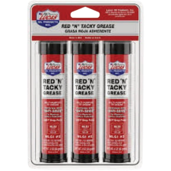 Lucas Oil Red N Tacky Grease - 3 oz Combo Pack