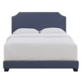thumbnail image 1 of Home Fare Coin Rembourré Lit Grand en Denim Chiné Bleu, 1 of 7
