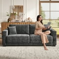 thumbnail image 6 of COPIAE 86 Inch Sofa with Extra Deep Seats Oversize,2 Seater Sofa for Living Room, Modern Couch and Sofa, Comfy Armrests and Seats and Backrests, Easy Installation,Chenille Fabric Gray, 6 of 13