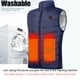 thumbnail image 4 of Ygjytge Chaqueta Térmica 9 Áreas Calor Abrigo Térmico para Acampar Al Aire Libre Senderismo (Azul 3XL), 4 of 7