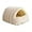 Beige(L), variant on cutypet Winter cave,Cozy Comfort Plush pet cave,Winter cave Bed,Cozy Hideaway pet Bed,Removable and Washable Winter cat cave Bed for Cats and Dogs (Green, L:22.44 * 14.56 * 11.02 in)