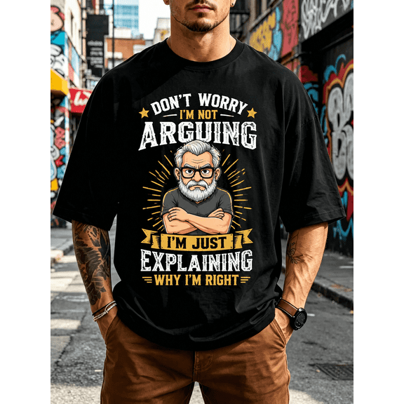 Men's Funny Graphic T-Shirt with Cartoon Grumpy Grandpa Print, Casual Crew Neck Short Sleeve Humor Tee, Soft Comfortable Breathable Everyday Shirt, Novelty Gift for Dad, Grandpa, Husband, Father's Da