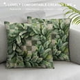 thumbnail image 3 of Nawypu Farmhouse Eucalyptus Pillow Covers Yugalier Leaf Wreath Bicycle Vase Buffalo Plaid Throw Pillow Cases Watercolor Spring Summer Home Decorative Cushion Covers, 3 of 5