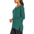 thumbnail image 3 of Banana Republic Women's Soft Knit Long Sleeve High-Low Hem Sweater Top (Green, M, 611030), 3 of 3
