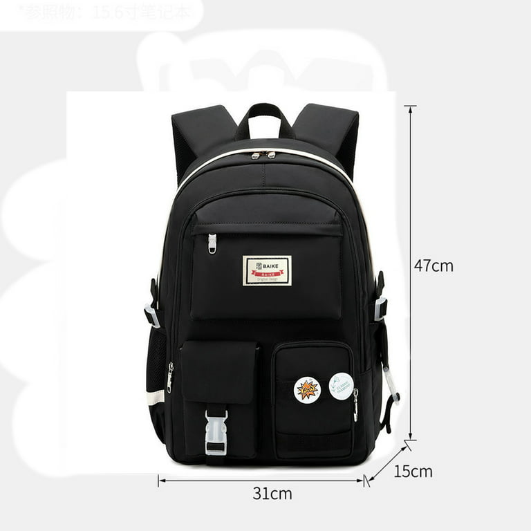 Korean Style Waterproof Backpack, Black