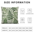 thumbnail image 5 of Leisuo Throw Pillow Cover Green Leaf Floral in Vintage Style Leaves and Herbs Seeded Eucalyptus Fern Maidenhair Decorative Pillow Case Home Decor Square Pillowcase White, 5 of 5