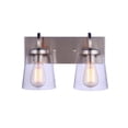 thumbnail image 3 of Elsa 2 - Light Brushed Polished Nickel/Silver Incandescent Glass And Steel Wall Sconce, 3 of 7