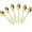 Golden, variant on Nvzi Tableware Spoons, 6-Pack Stainless Steel Spoons 4.95in,Silvery - Teaspoon for Coffee,Premium Spoons Silverware,Durable Teaspoons for Daily Use, Ideal Spoons for Coffee,Desserts