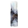 thumbnail image 5 of WILLBEST Robe Évasée Femme Imprimée Col Rond Poches Décontractée Longue Robe Quotidienne Débardeur, 5 of 5