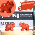 thumbnail image 4 of Escultura QINJIEJIE Elefante de jaspe rojo 3,8x3x2 cm 30g, 4 of 6