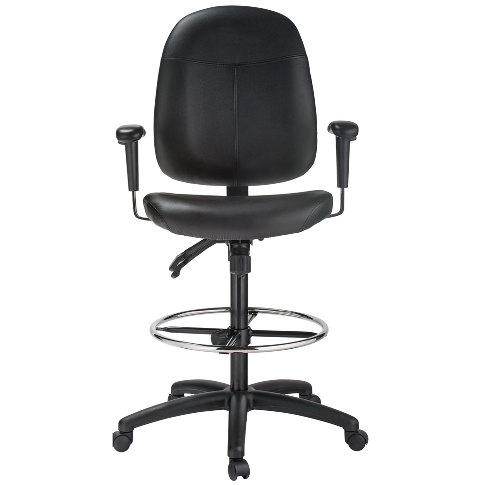 Harwick Furniture High Back Leather Drafting Chair Walmart Com Walmart Com