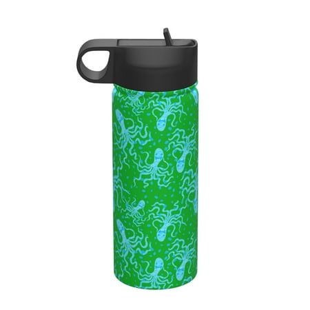 

Qekee Octopus1 Print 18OZ Sports Insulated Kettle Coffee Mug Travel Tea Mug Thermos Cup 18 Stainless Steel Water Bottle For Running Hiking Cycling