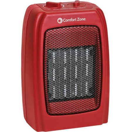 Comfort Zone Ceramic Electric Portable Space Heater, Red, CZ442WM