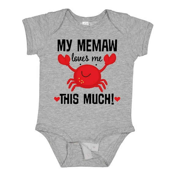 Inktastic Memaw Loves Me Grandson Boys or Girls Baby Bodysuit