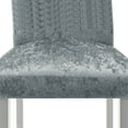thumbnail image 3 of Benjara Liam 27 Inch Side Chair Set of 2, Wood, Tufted Gray Fabric Upholstery, 3 of 5