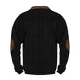 thumbnail image 4 of GigrtiJin Men's Plus Size Casual Tops Solid Color Crew Neck Quarter Zipper Texture Long Sleeve Blouse Vintage Trendy Tunic, 4 of 4