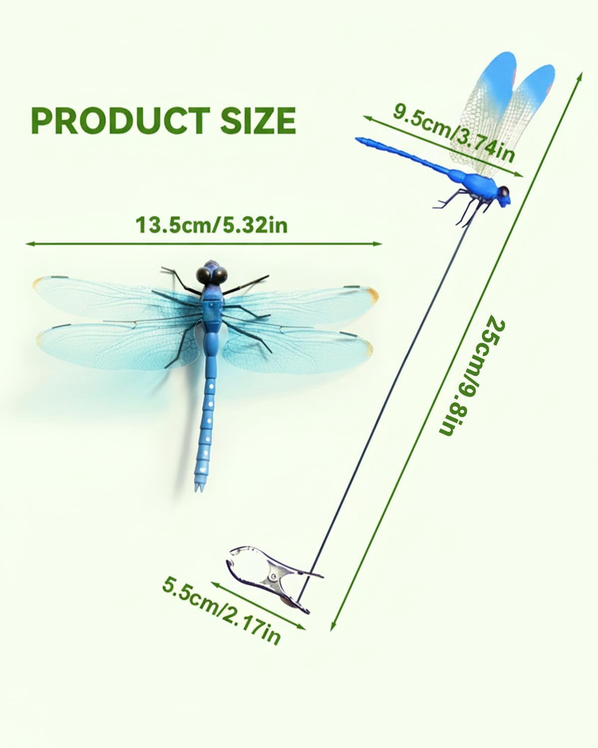 40 PCS Dragonfly Clips for Bugs Repellent Outdoor, 3D Artificial Dragonfly Garden Stakes Decor, Dragonfly Clips to Keep Bugs Away Yard Patio Hat Golf (4 Color Set)