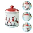thumbnail image 3 of 1Pc Ceramic Storage Jar Christmas Food Storage Container Tea Can with Lid, 3 of 6